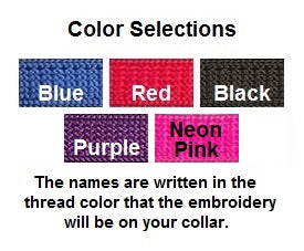 Color chart for breakaway collars
