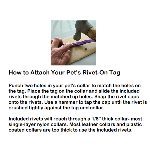 How to attach your rivet-on tag