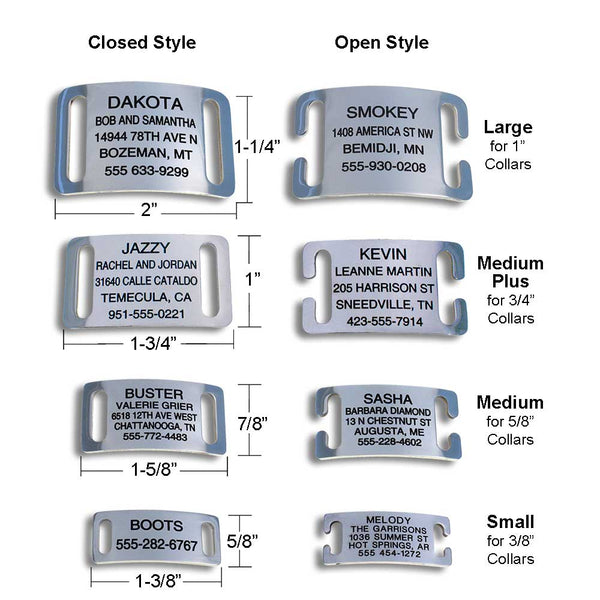 Tag sizes