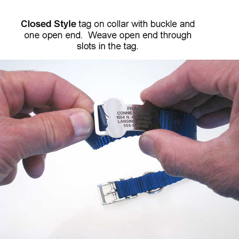 Closed style Slide-on tag