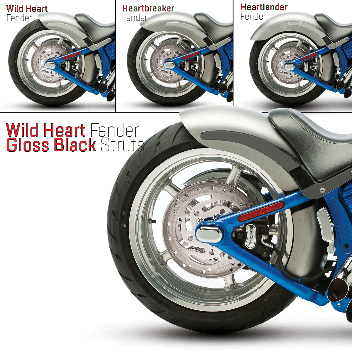 custom rear fenders for harley fatboy