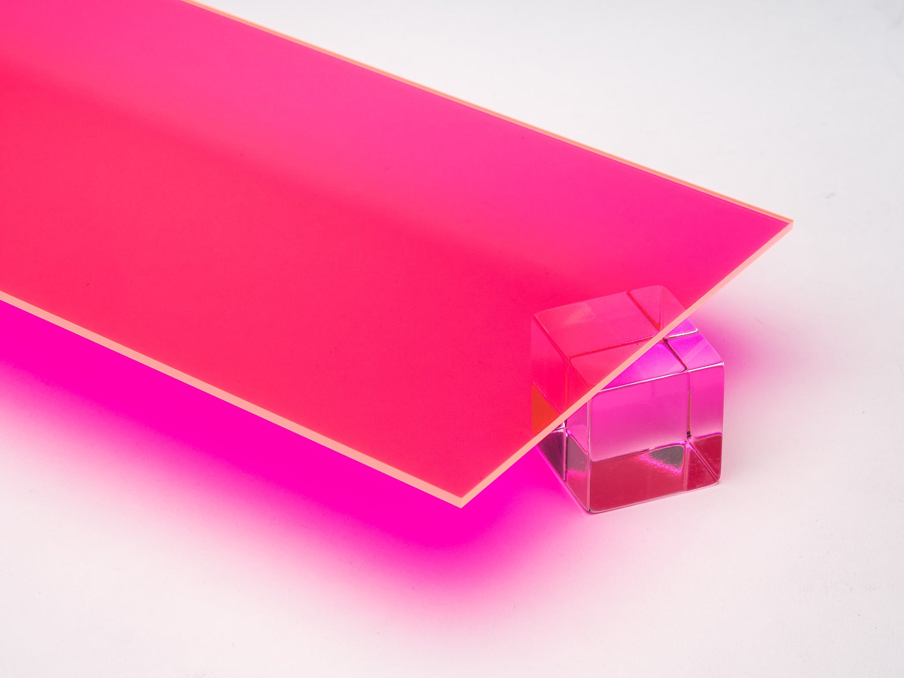 Pink Fluorescent Acrylic Plexiglass Sheet Canal Plastics Center 7985