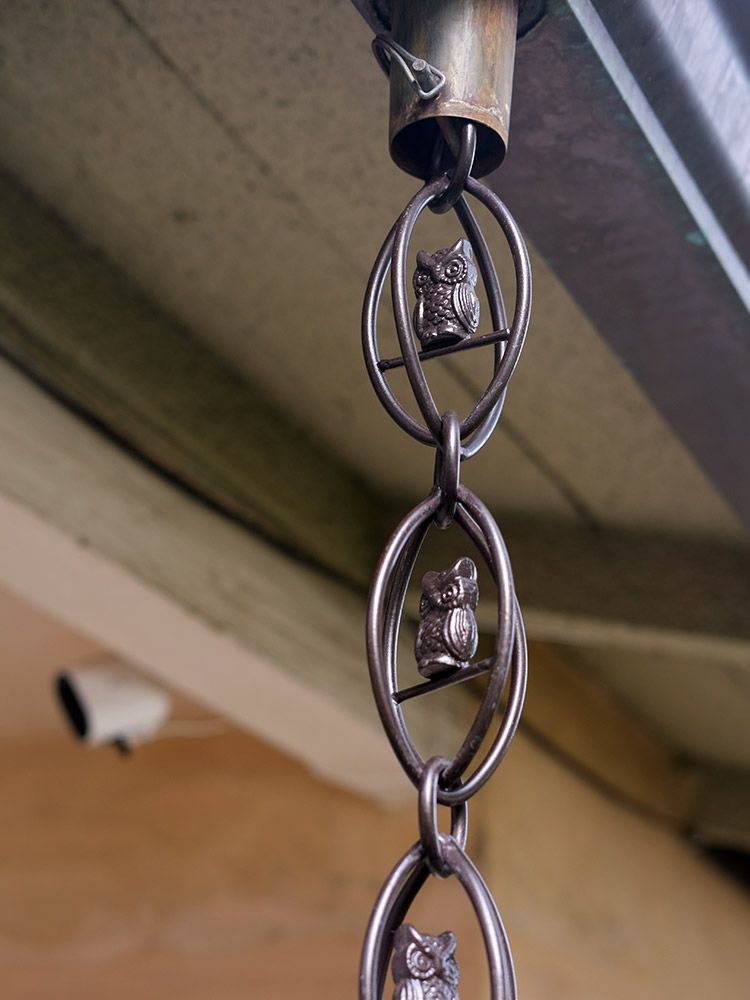 3140 Owls Rain Chain BRZ 3