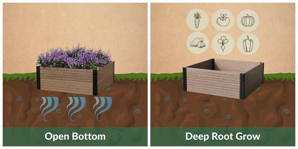 Deep Root Raised Garden Bed infographic