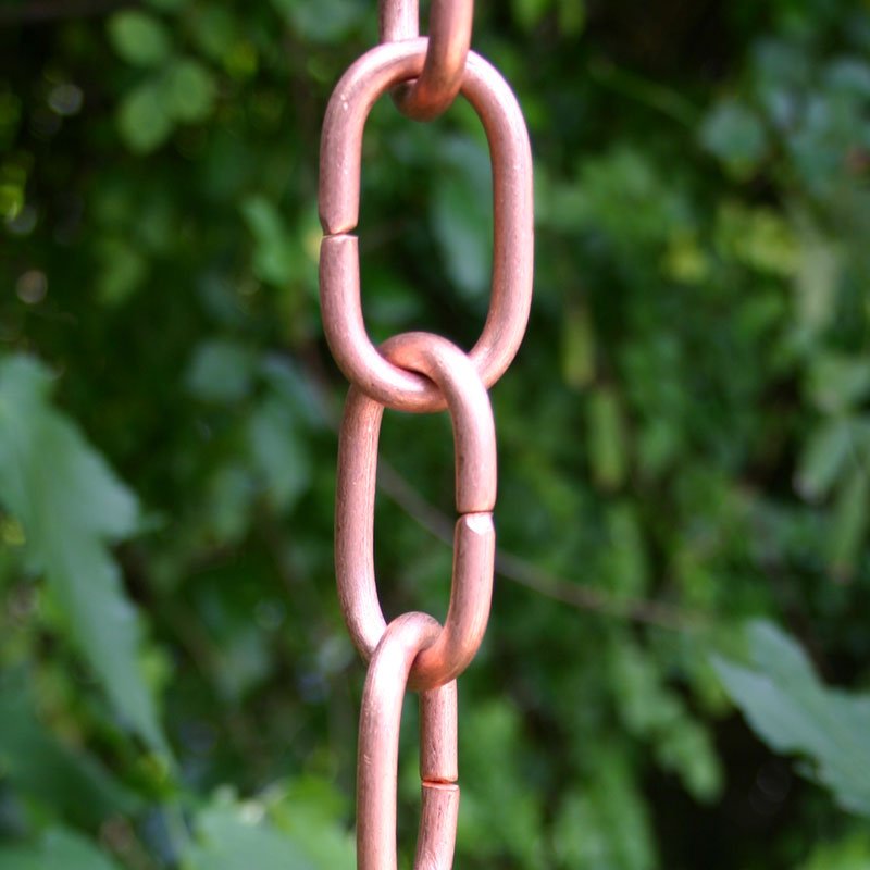 Large Copper Link Rain Chain