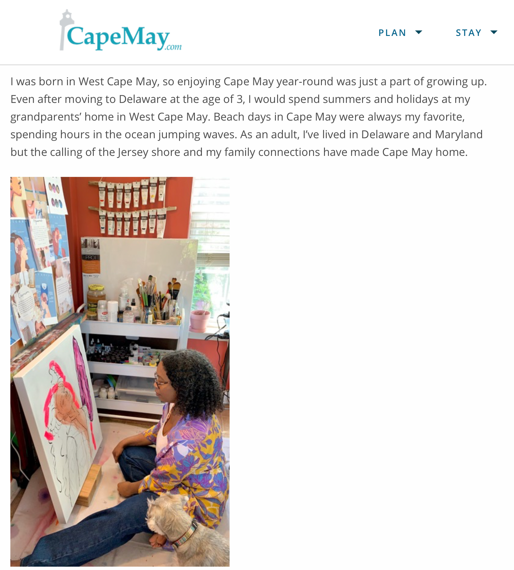 Artist Chanelle Rene featured in CapeMay.com Blog