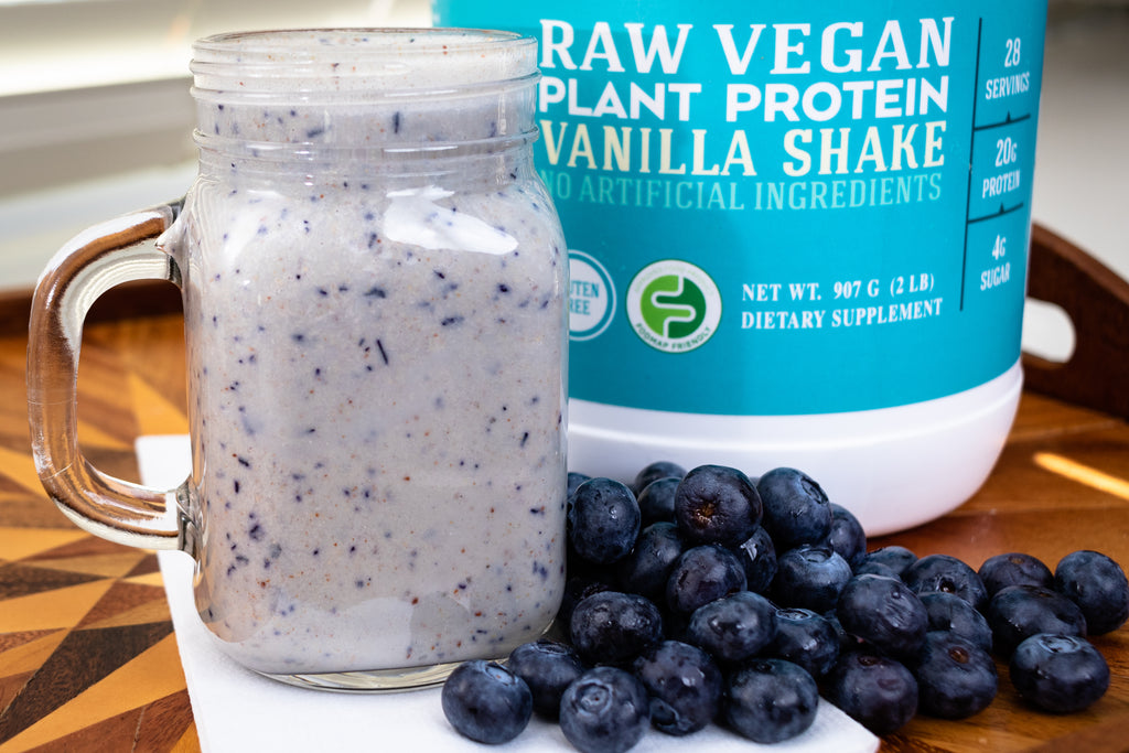 Raw Vegan Blueberry Ginger Protein Shake - Stellar LabsÂ®