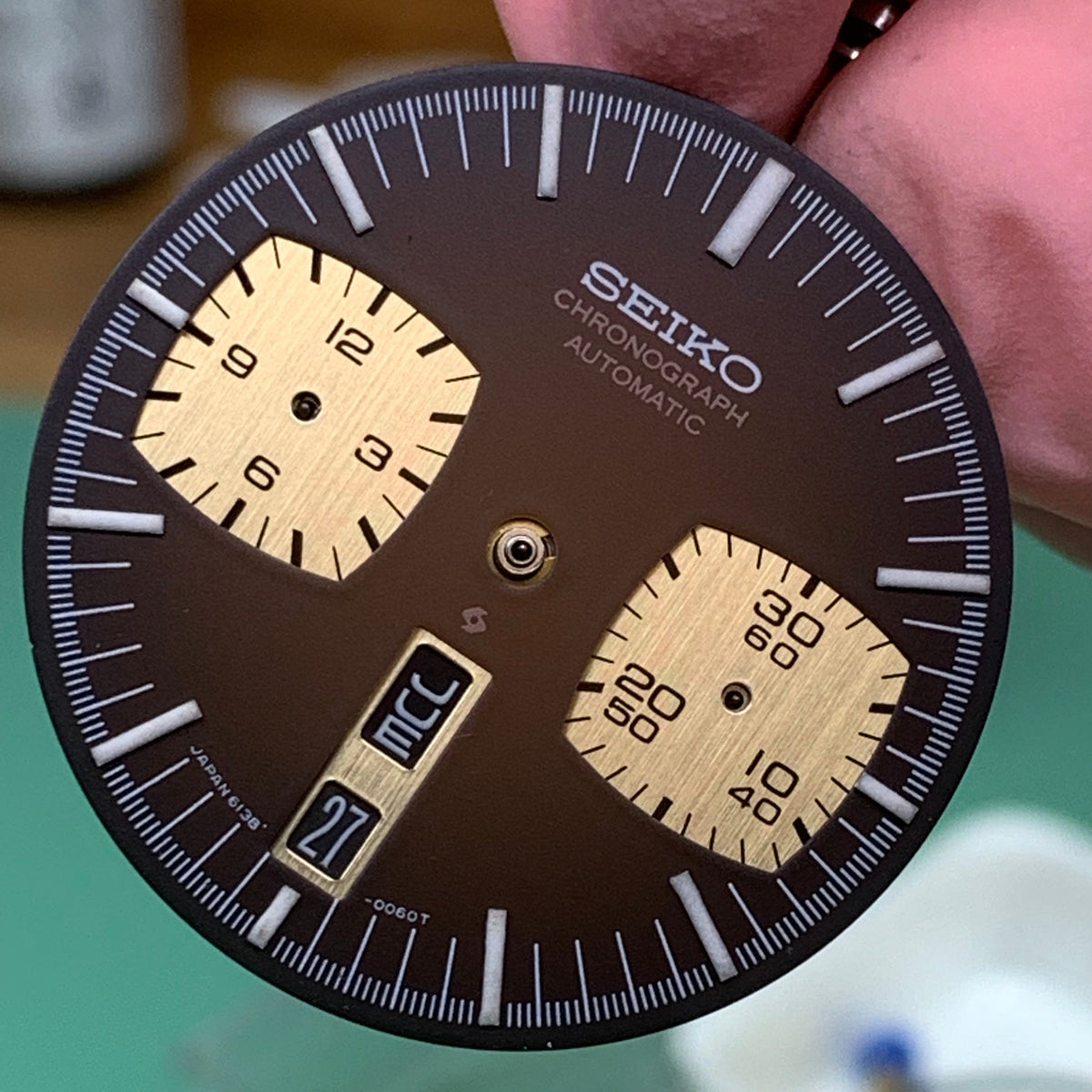 Servicing a beautiful brown dial Seiko 6138-0049 Bullhead vintage chro –  ClockSavant