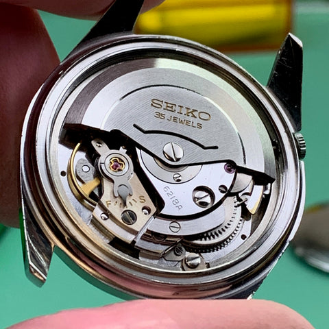 Servicing a Seiko Seikomatic Weekdater 35 Jewel 6218-8970 from 1964 fa –  ClockSavant