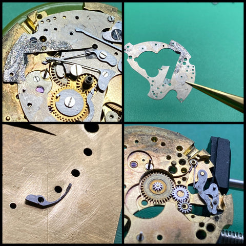 Servicing a 1940's Universal Geneve (UN) Calibre 481 Tri-Compax Triple Date Moonphase chronograph