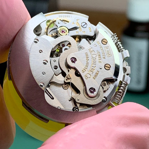 Servicing an early 1960's automatic LeCoultre Memovox Alarm Date calibre 825