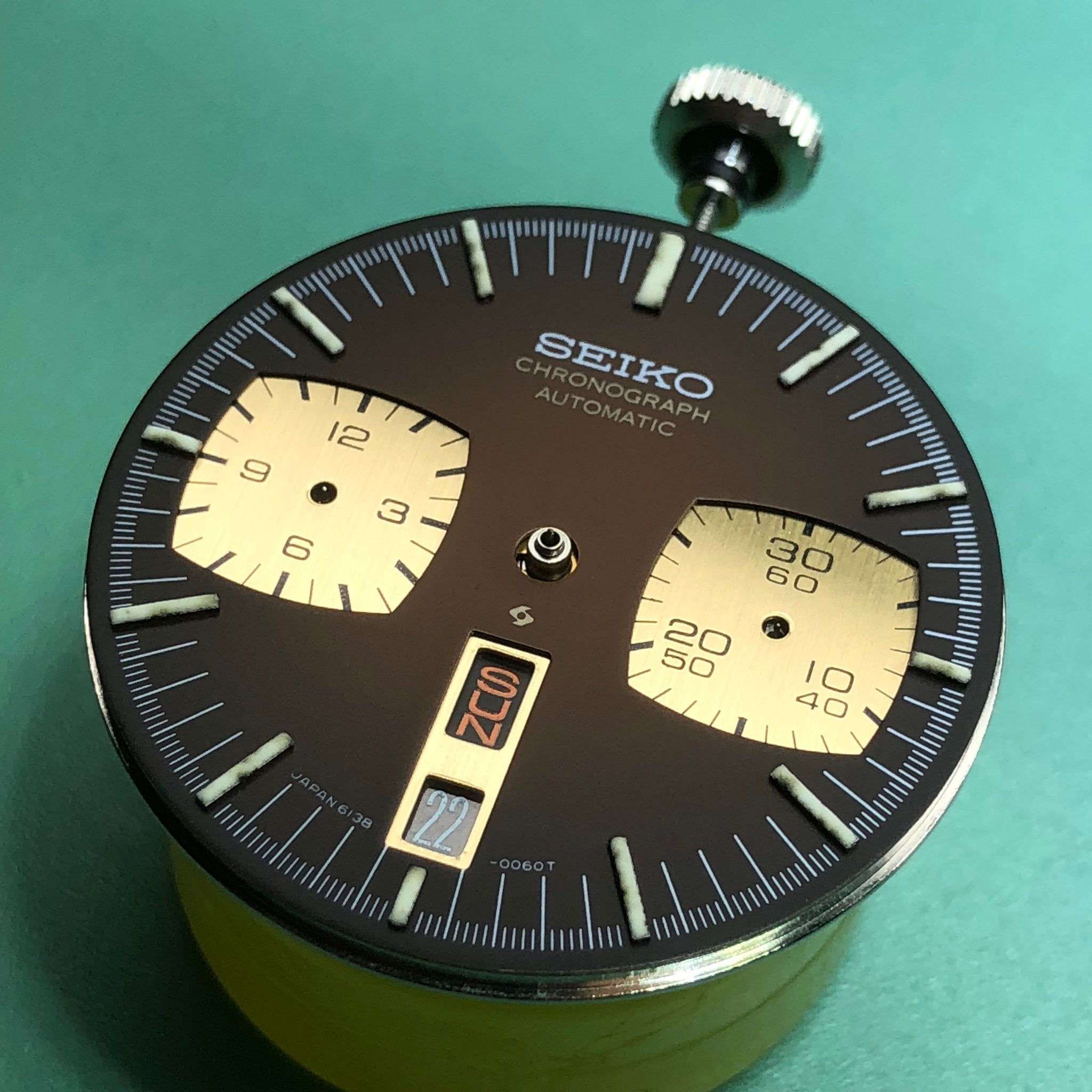 Seiko 6138-0040 Bullhead Chronograph Brown Dial Fully Serviced – ClockSavant