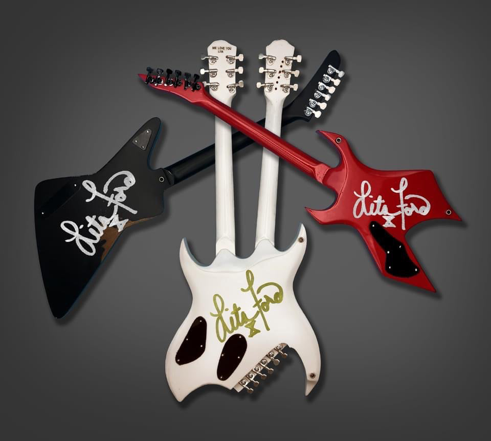 Lita Ford Mini Signed Guitars by AXE HEAVEN®