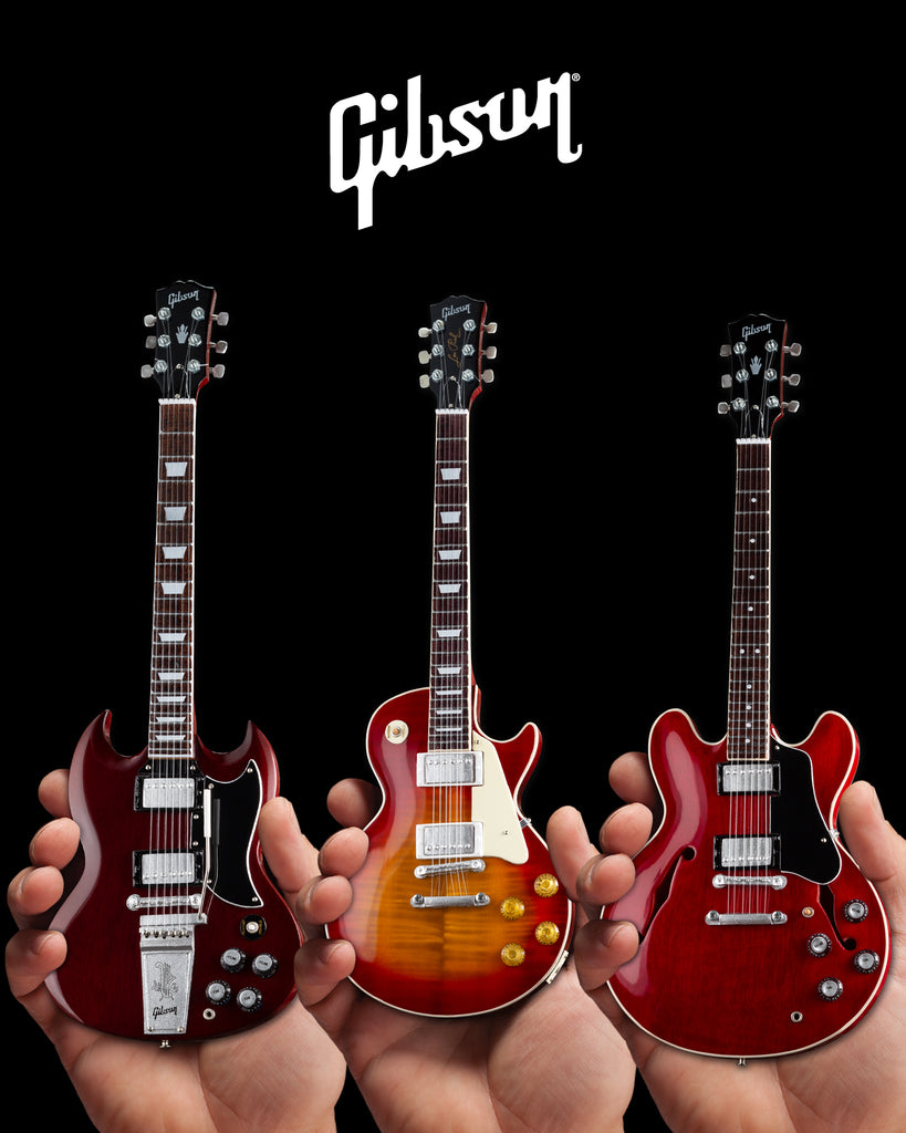formaat regering vijand Set of 3 Iconic Gibson Miniature Guitar Replica Models - GG-003 – AXE  HEAVEN® STORE - Mini Guitar Replica Collectibles