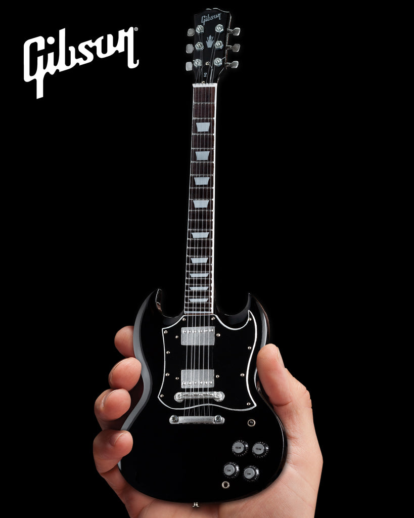 Gibson Sg Standard Ebony 1 4 Scale Mini Guitar Model Axe Heaven Store Mini Guitar Replica Collectibles
