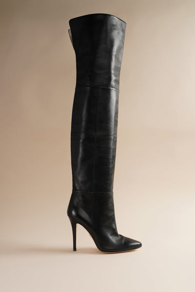 Allora Over The Knee Boot in Black Midnight Leather – Brother Vellies