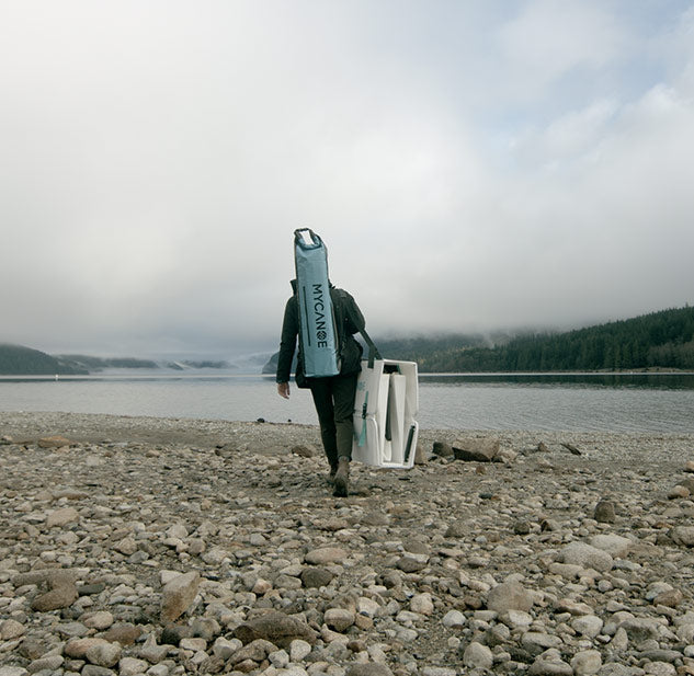 walking with a mycanoe origami canoe