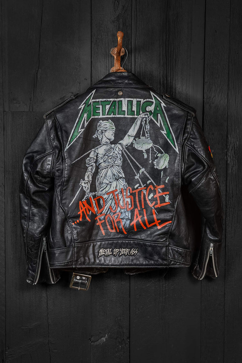 METALLICA AND JUSTICE FOR ALL HAND PAINTED JACKET | ubicaciondepersonas ...