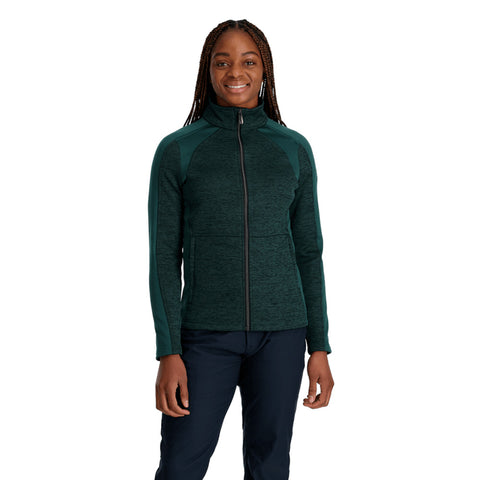 Womens Spyder Light Green Fleece Jacket Full Zip Fleece Zip Pockets Sz 6  Nice