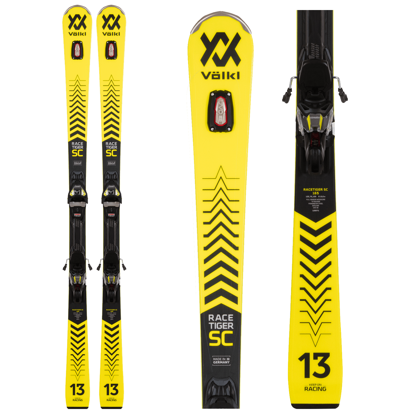 Volkl Racetiger SC Yellow Ski + vMotion 12 GW Binding 2022