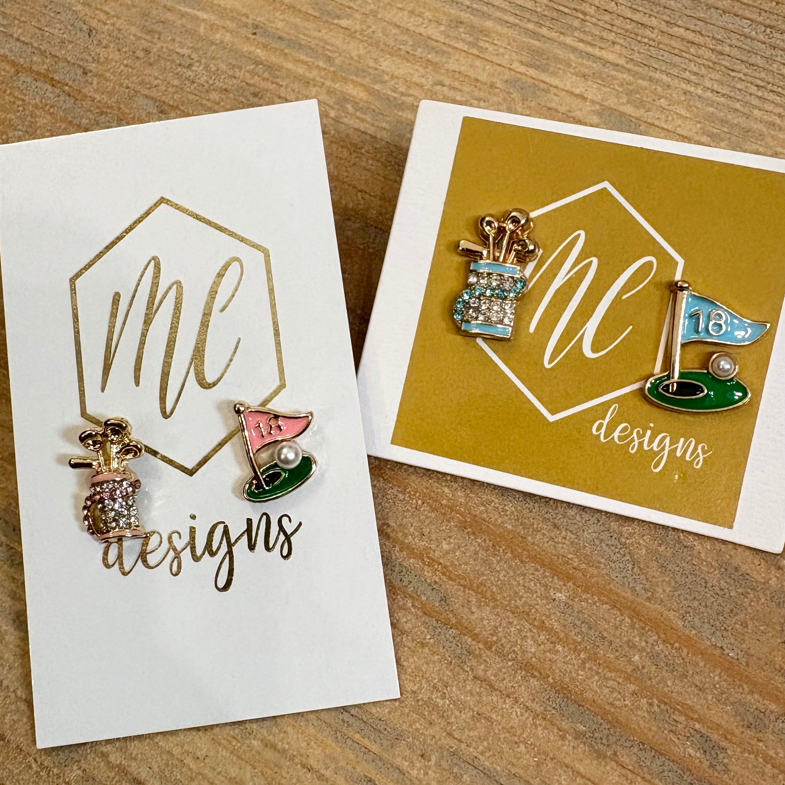 18th Hole Golf Studs