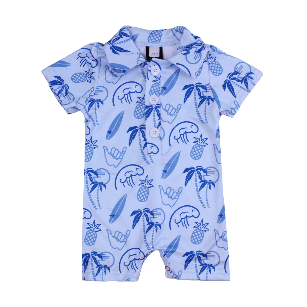 Haleiwa Shores Collared Jumpsuit