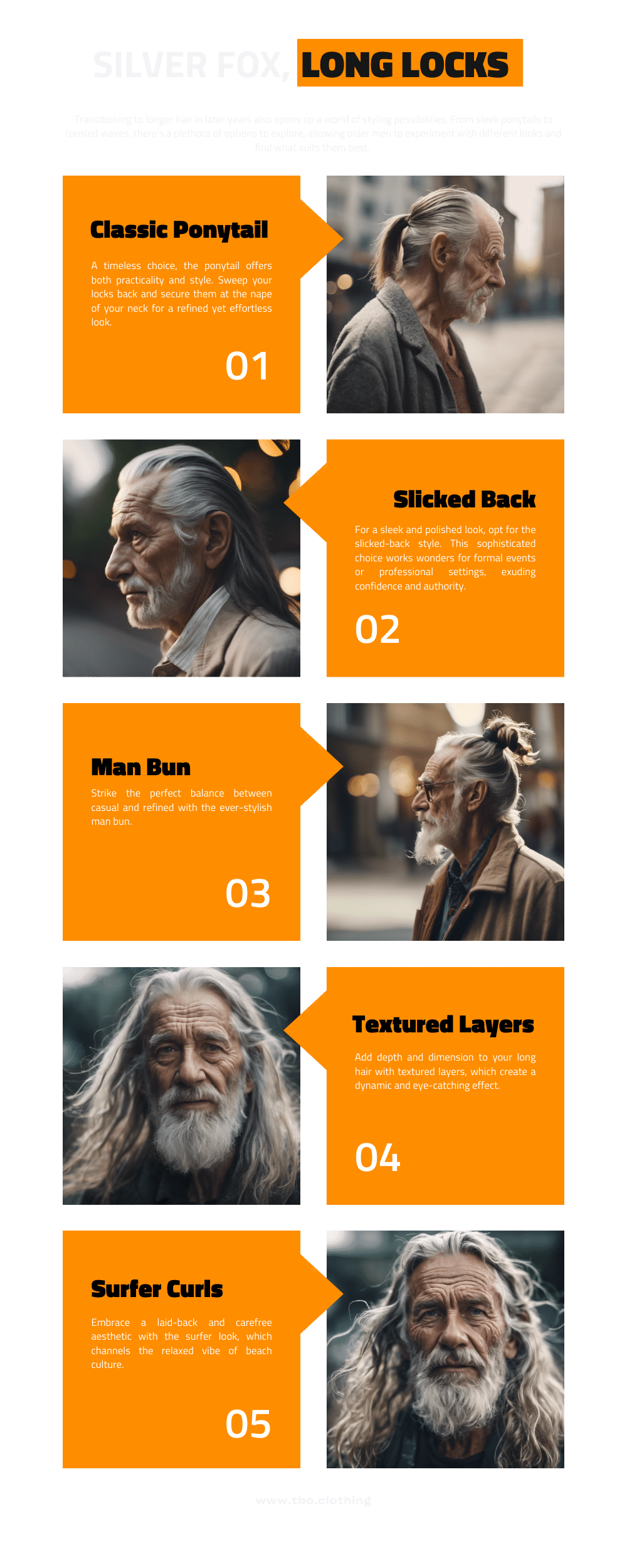 Long Hairstyles for Older Men