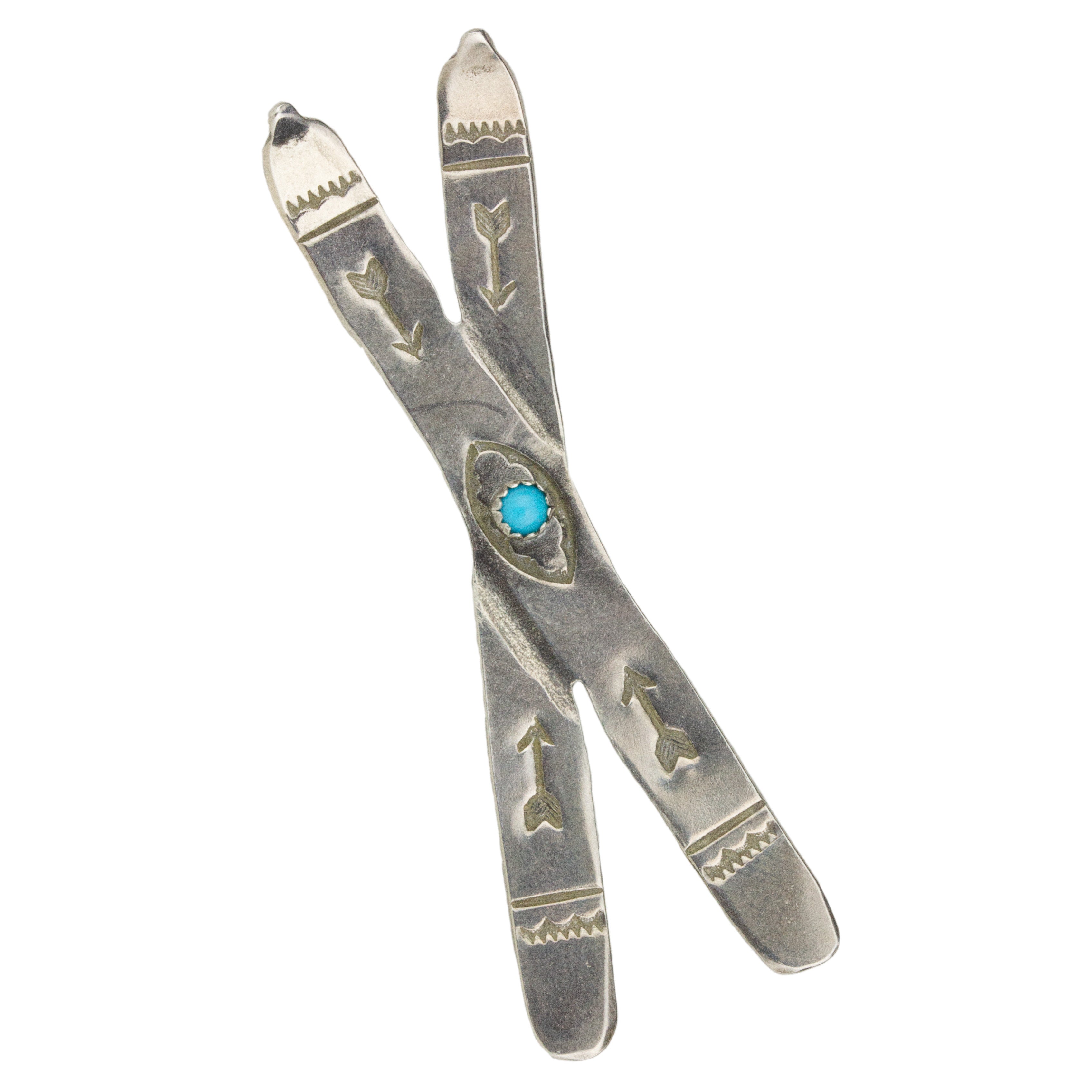 Turquoise Ski Pin