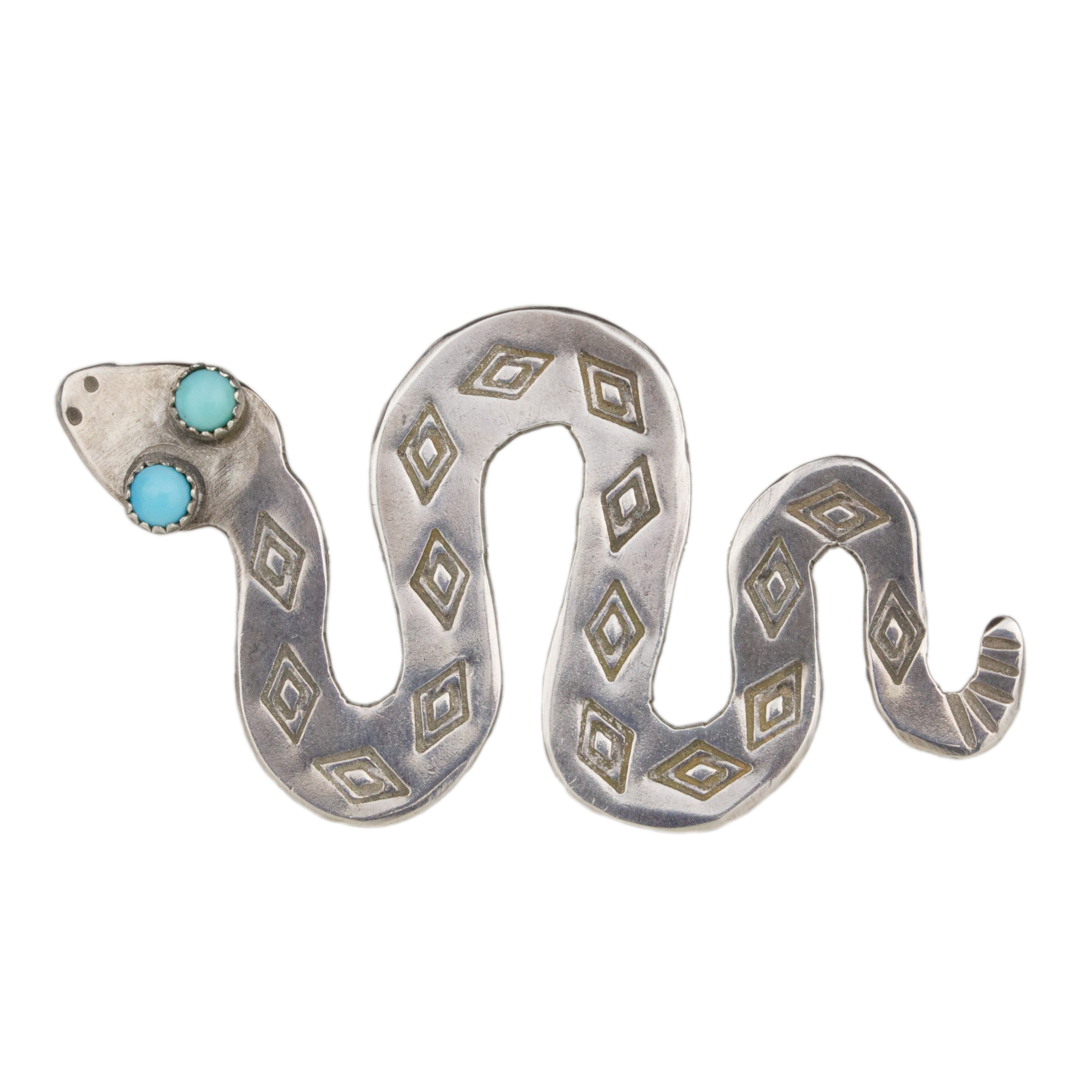 Turquoise Serpent Pin