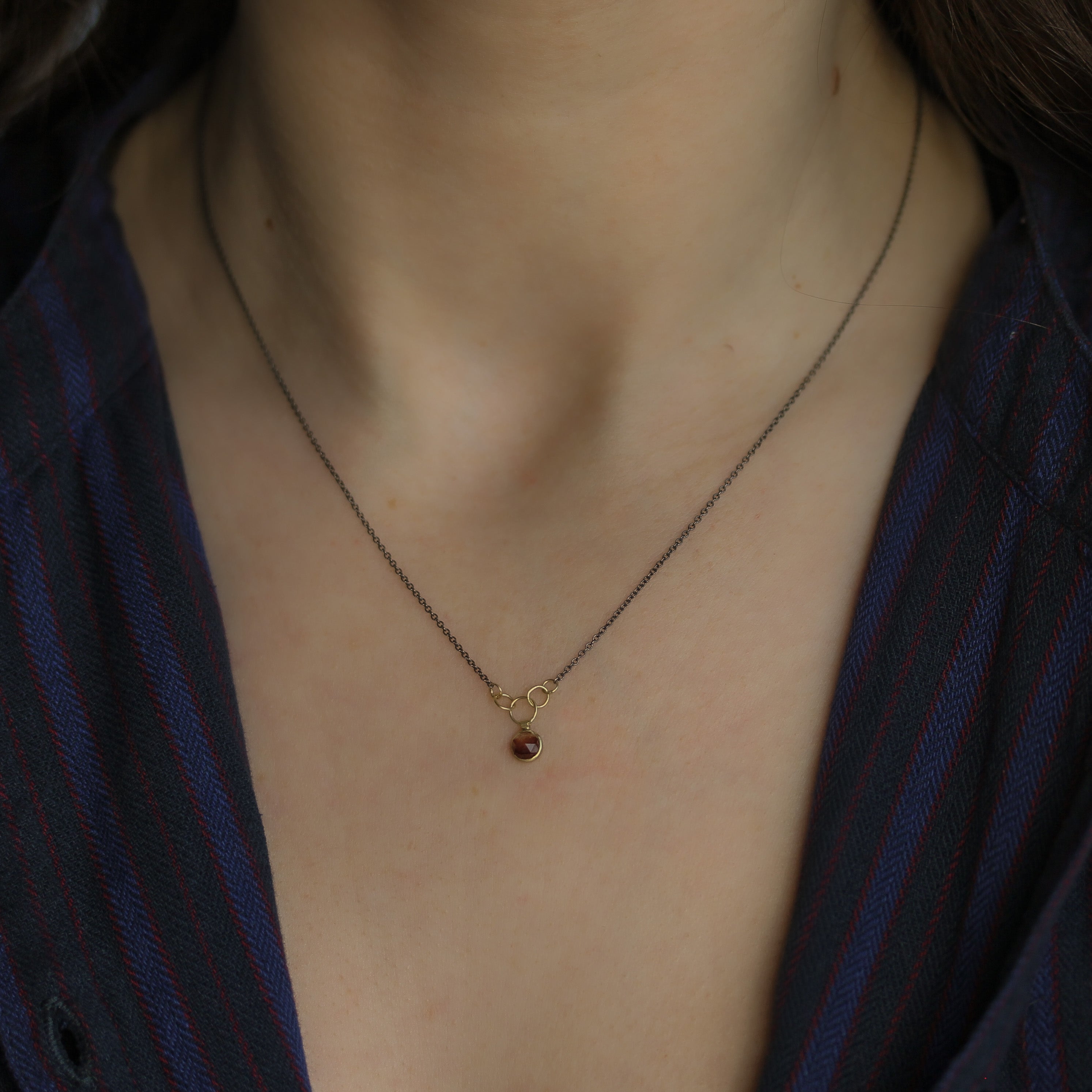 Red Rosecut Diamond Necklace