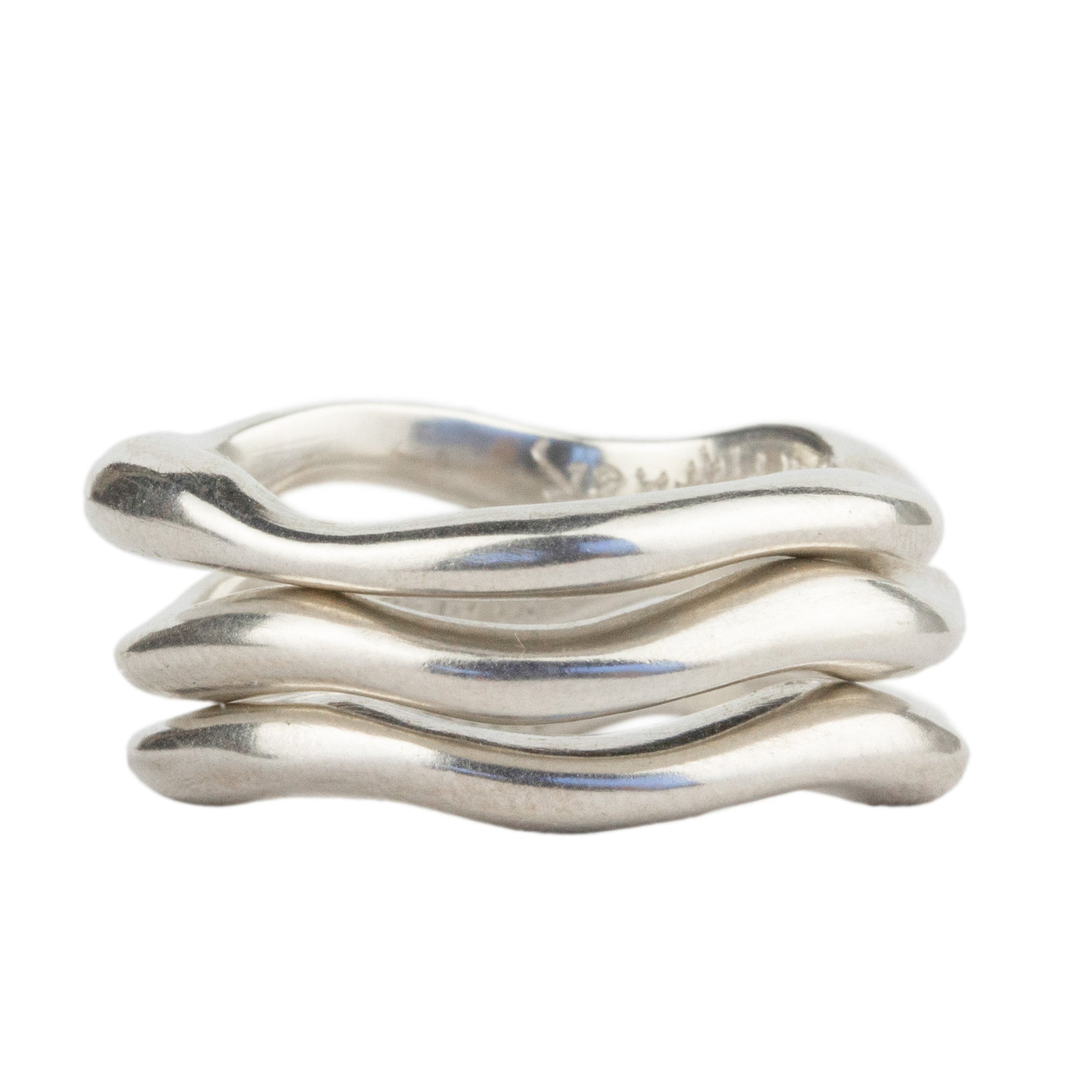 へリルジルプラットナーJill Platner Wavy Stack Ring 19号