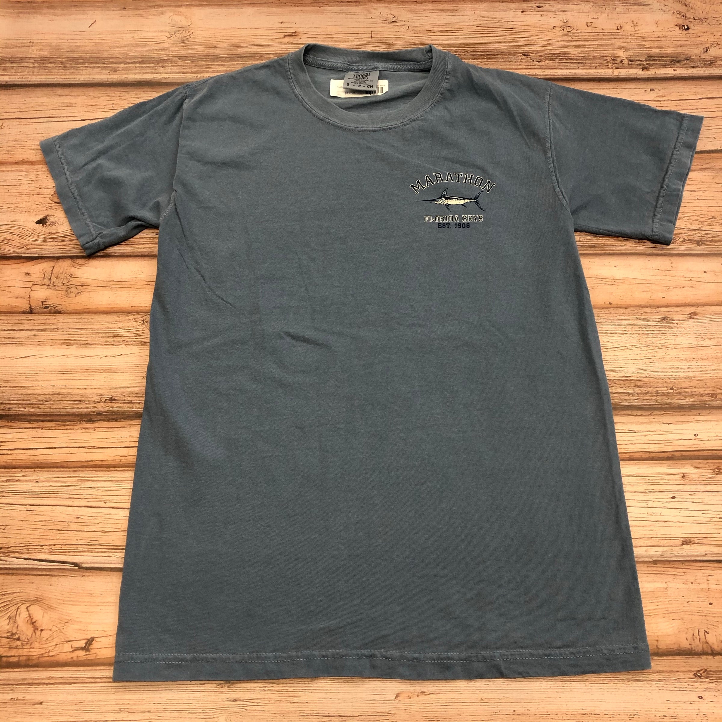 Austin’s 2x2 Fish Short Sleeve T-Shirt, Faded Blue – Bayshore Clothing
