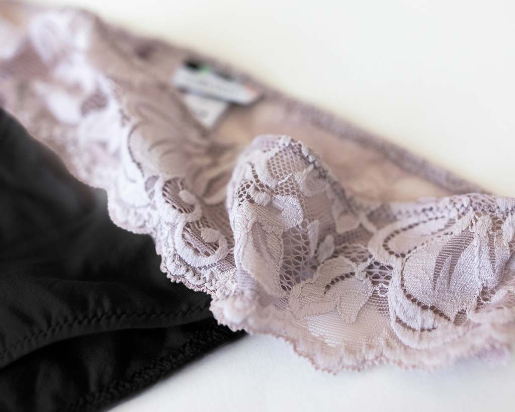 Black Astrid Brief Panty With Mauve Lace Everviolet