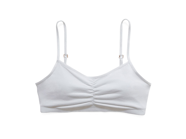 Astrid Jersey Bralette with Lace S M 2XL, White / Mist