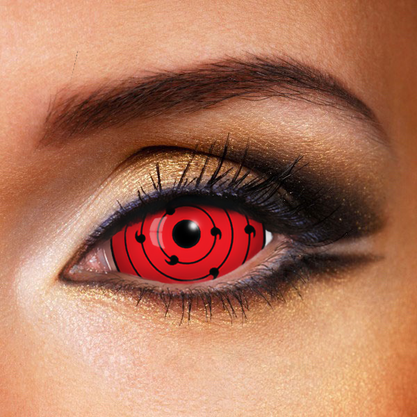 Rinne Sharingan Ten Tails Red Sclera 22mm Contact Lenses