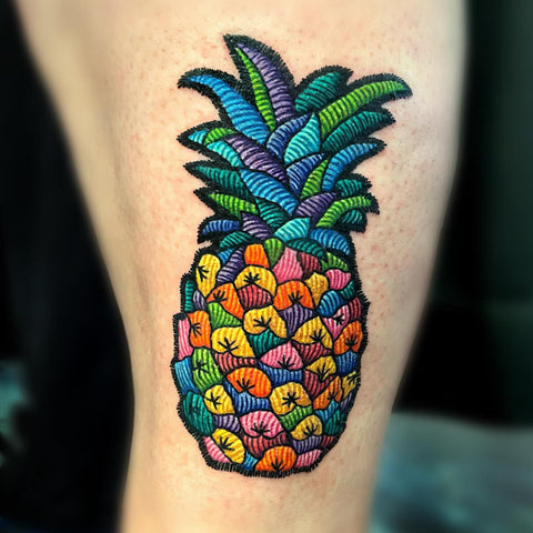 Pineapple Patchwork Tattoo