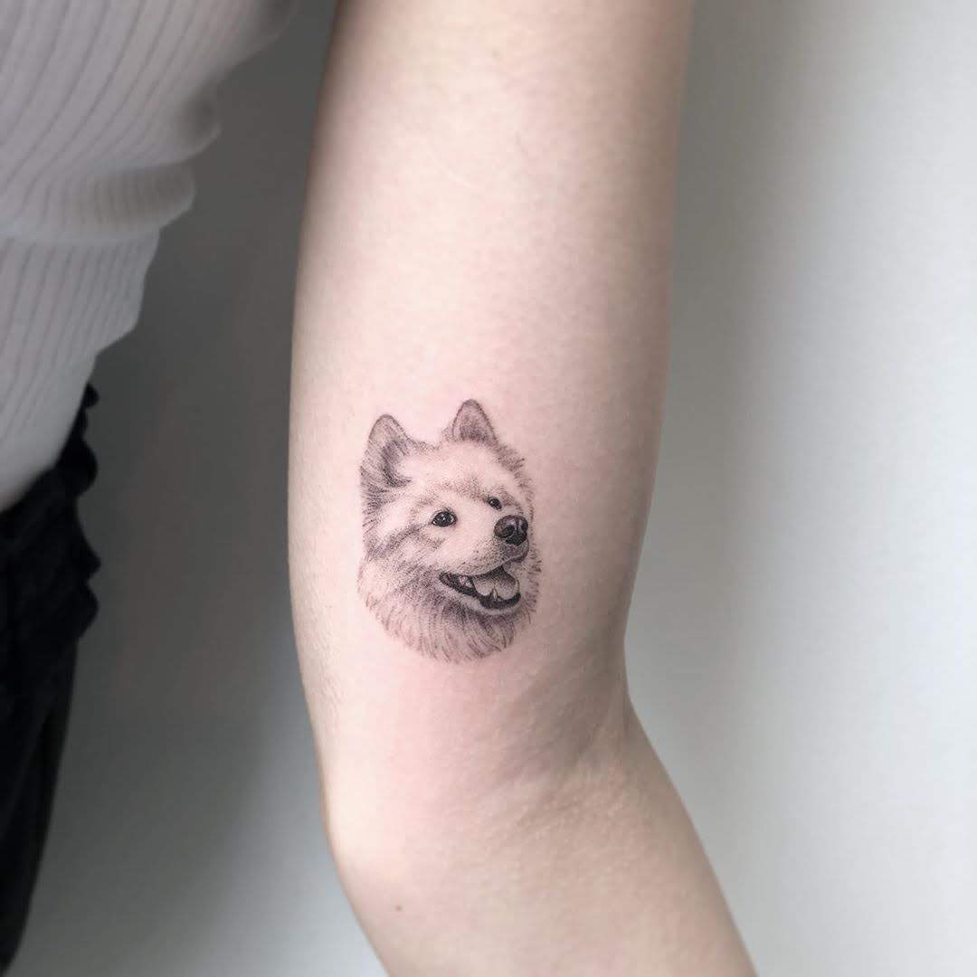 James Tattoo Gallery  dog portrait tattoo by daneztattoo realistic  colorcolorrealism realisticart tattoolife dogtattoo dogportrait  dogportraittattoo realisticart colortattoo puppy puppytattoo  tattoooftheweek realistictattoo colorink 