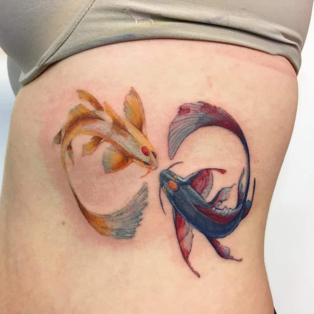 Yin Yang Koi Tattoo