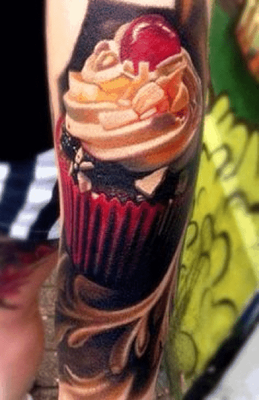 realistic cupcake tattoos