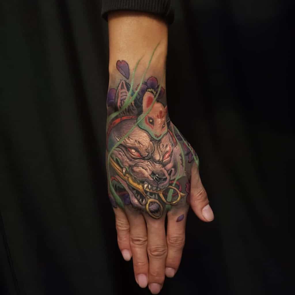 japanese fox spirit tattoo