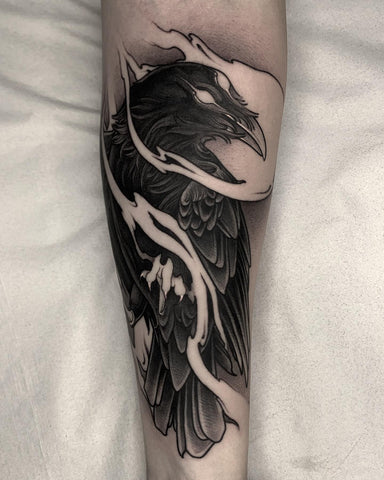 black raven tattoo