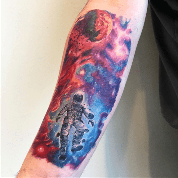 brushwork space tattoo