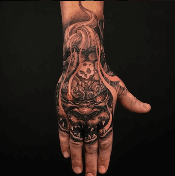 Asian Hand Tattoo Dragon