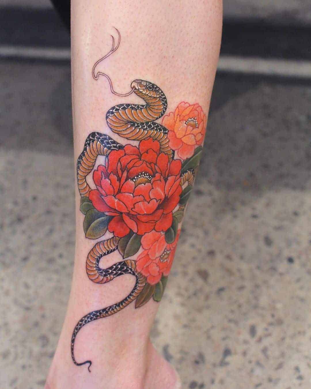 Traditional Tattoo Snake Flower Rose Stock Vector Royalty Free 1736711114   Shutterstock