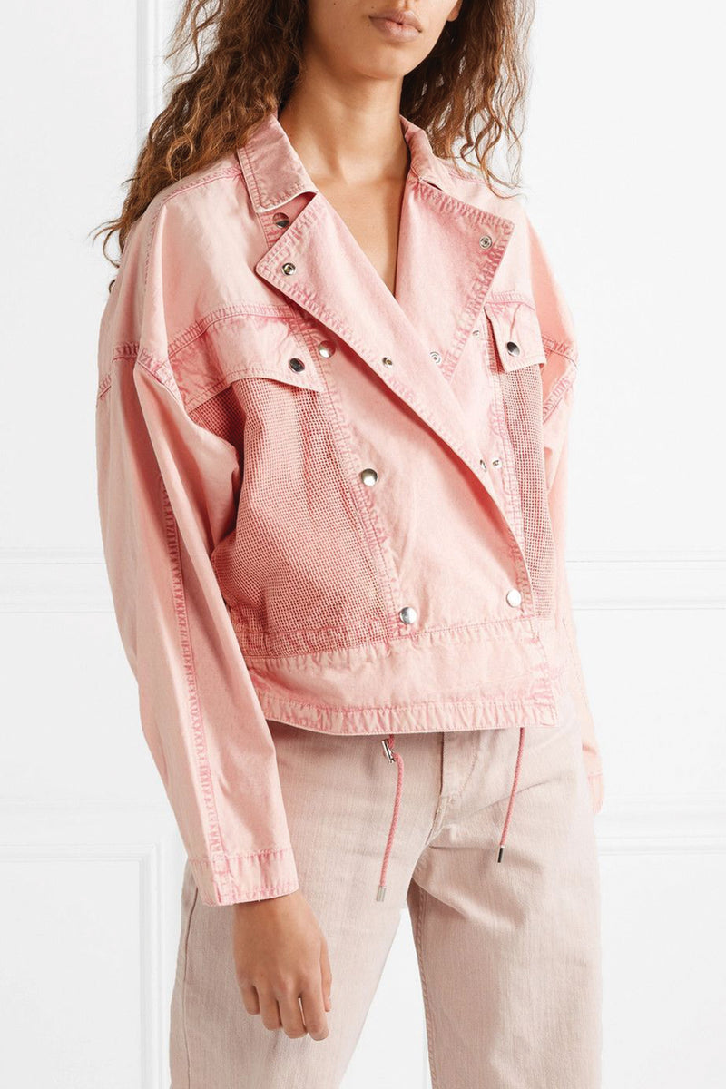 Marant Pastel Pink Thalia Mesh DenimJacket size 34 – AMIA CLOTHING