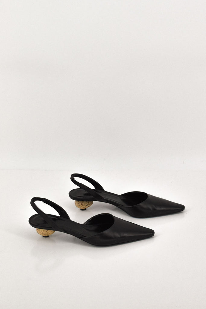 Loewe Black Slingback Egg Heel size 39 