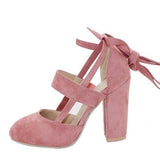 suede ballerina high pumps