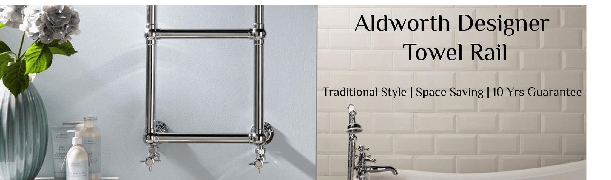 Aldworth Chrome Traditional Designer Bathroom Towel Rail