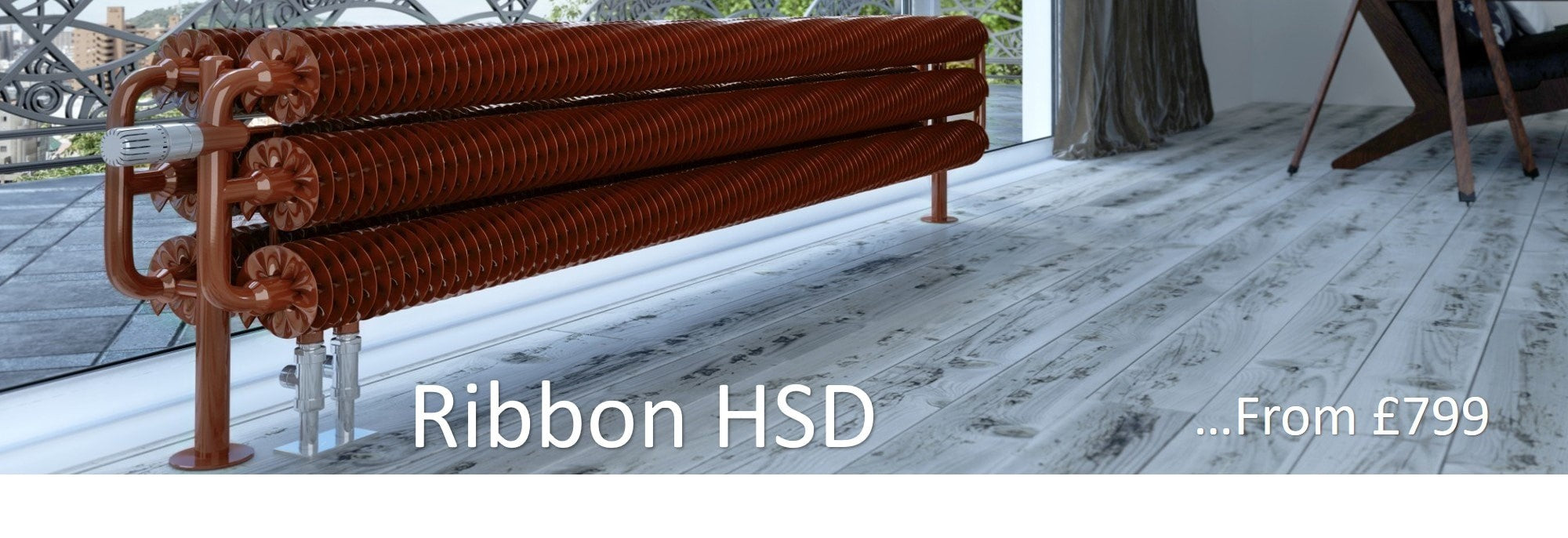 Terma Ribbon HSD Free Standing Designer Radiator