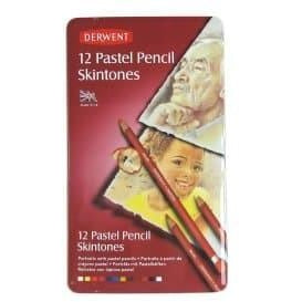 Derwent Skintone Pastel Pencils Tin of 12-Pastel Pencils-Brush and Canvas